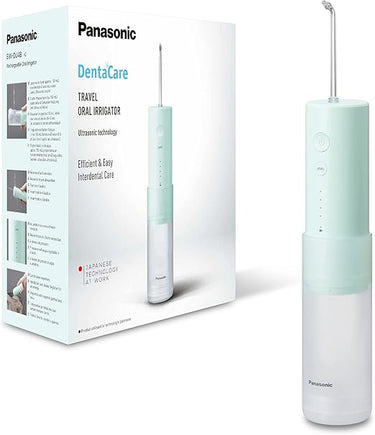 Panasonic EW-DJ4B, Ducha Bucal de Viaje, Recargable con Tecnología de Ultrasonidos, Depósito de Agua de 150 ml, Carga Rápida en 1 Hora